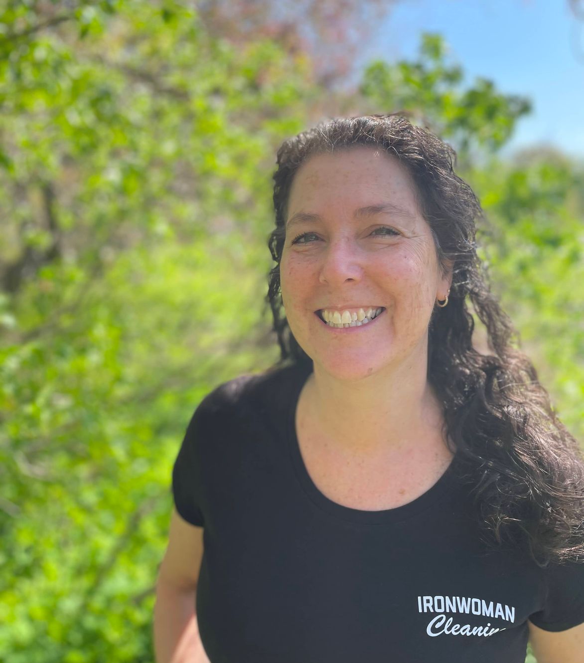 Tracy Irons, founder of Ironwoman Cleaning, with her cleaning team